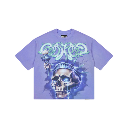 Liberty Tears Purple Wash T-Shirt-Purple