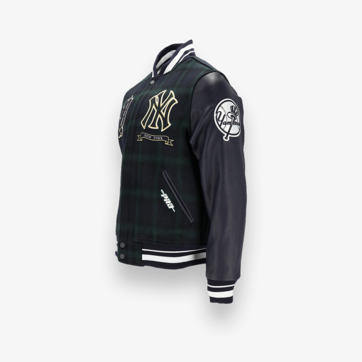 New York Yankees Pro Prep Plaid Wool Varsity Jacket