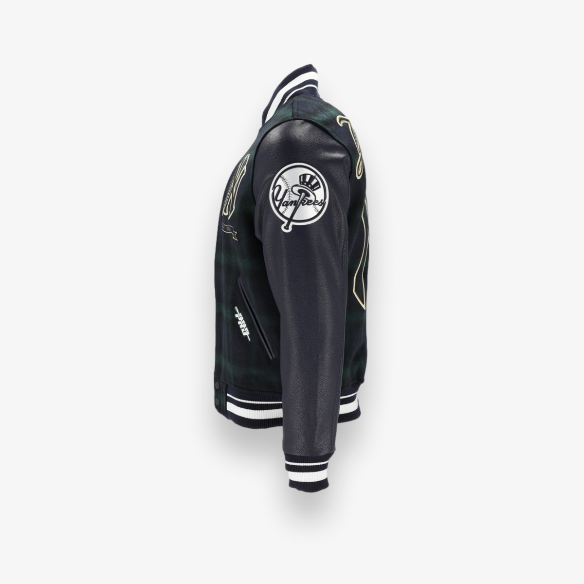 New York Yankees Pro Prep Plaid Wool Varsity Jacket