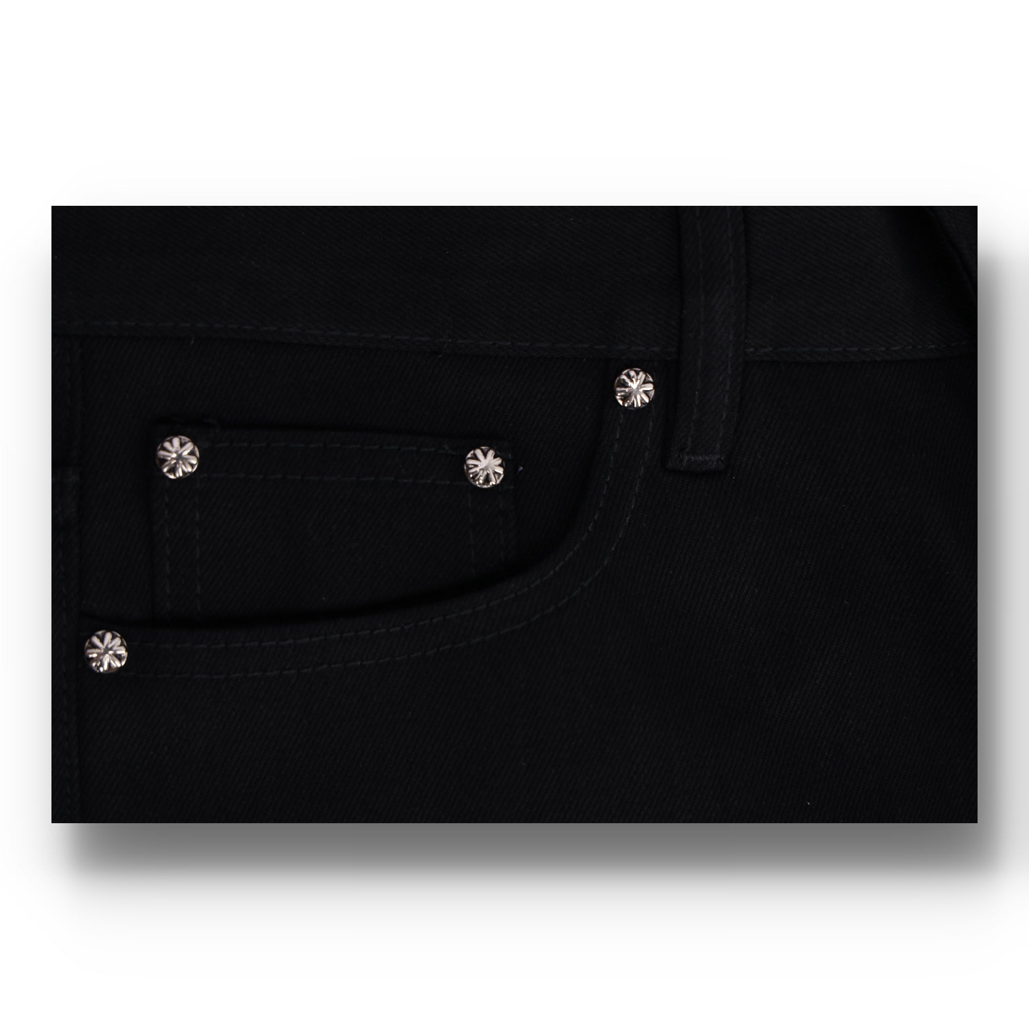 Studded Denim Shorts