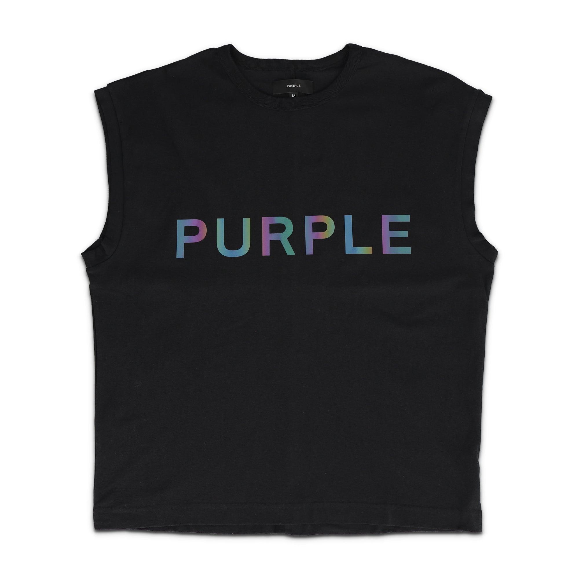 Textured Jersey Sleeveless Top Black