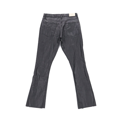 M2022-D510-BLK-Men B447 Waxed Flare Denim