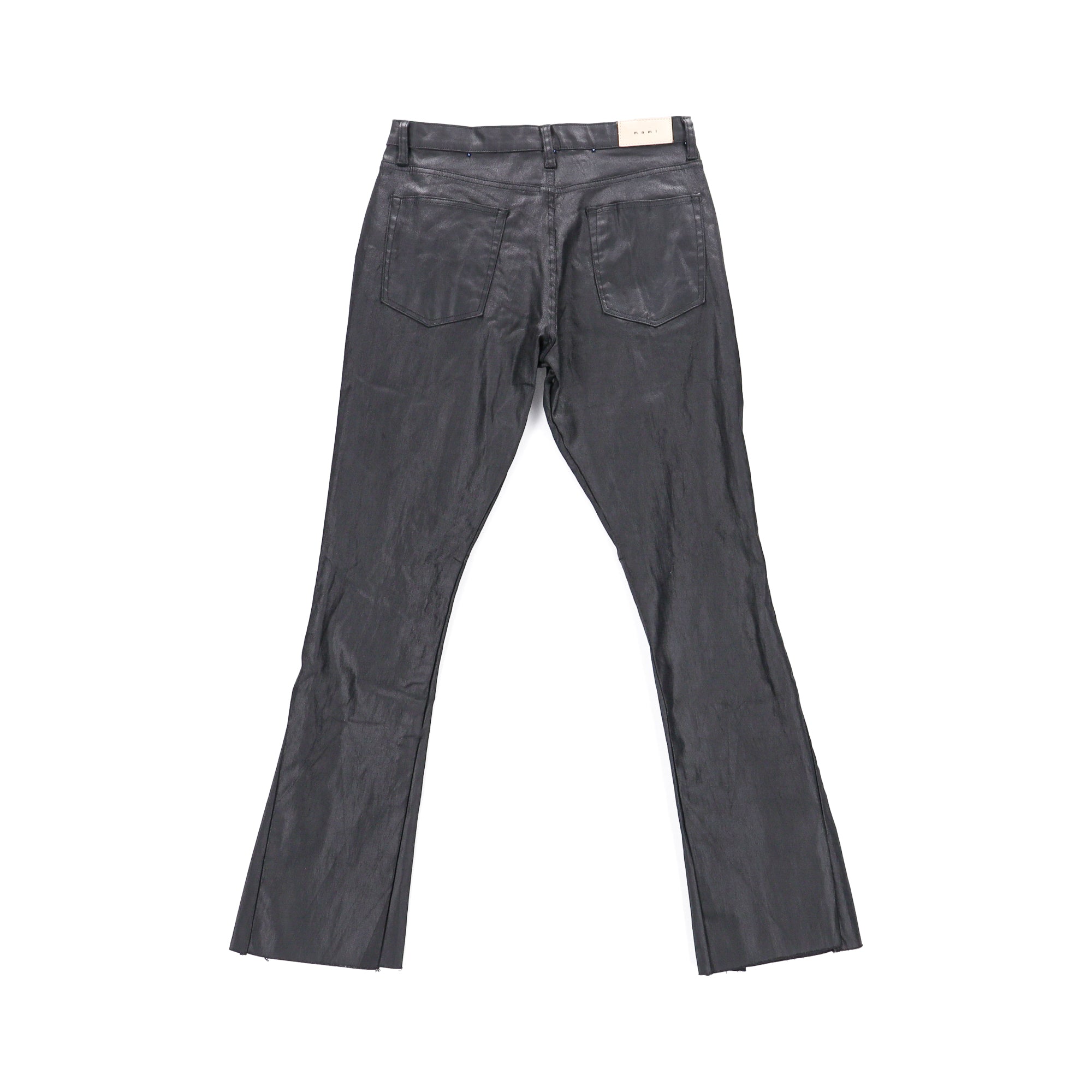 M2022-D510-BLK-Men B447 Waxed Flare Denim