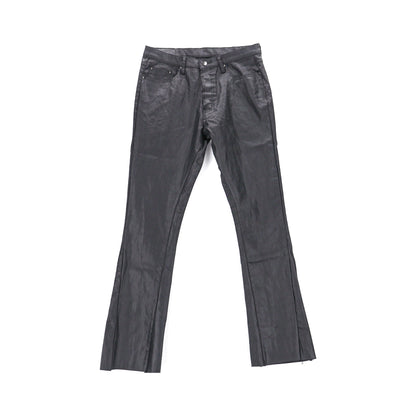 M2022-D510-BLK-Men B447 Waxed Flare Denim