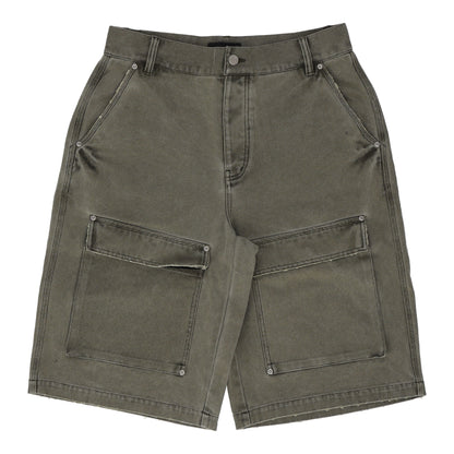 Canvas Cargo Green Shorts