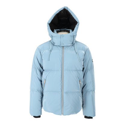 Hooded Down Blue Coat