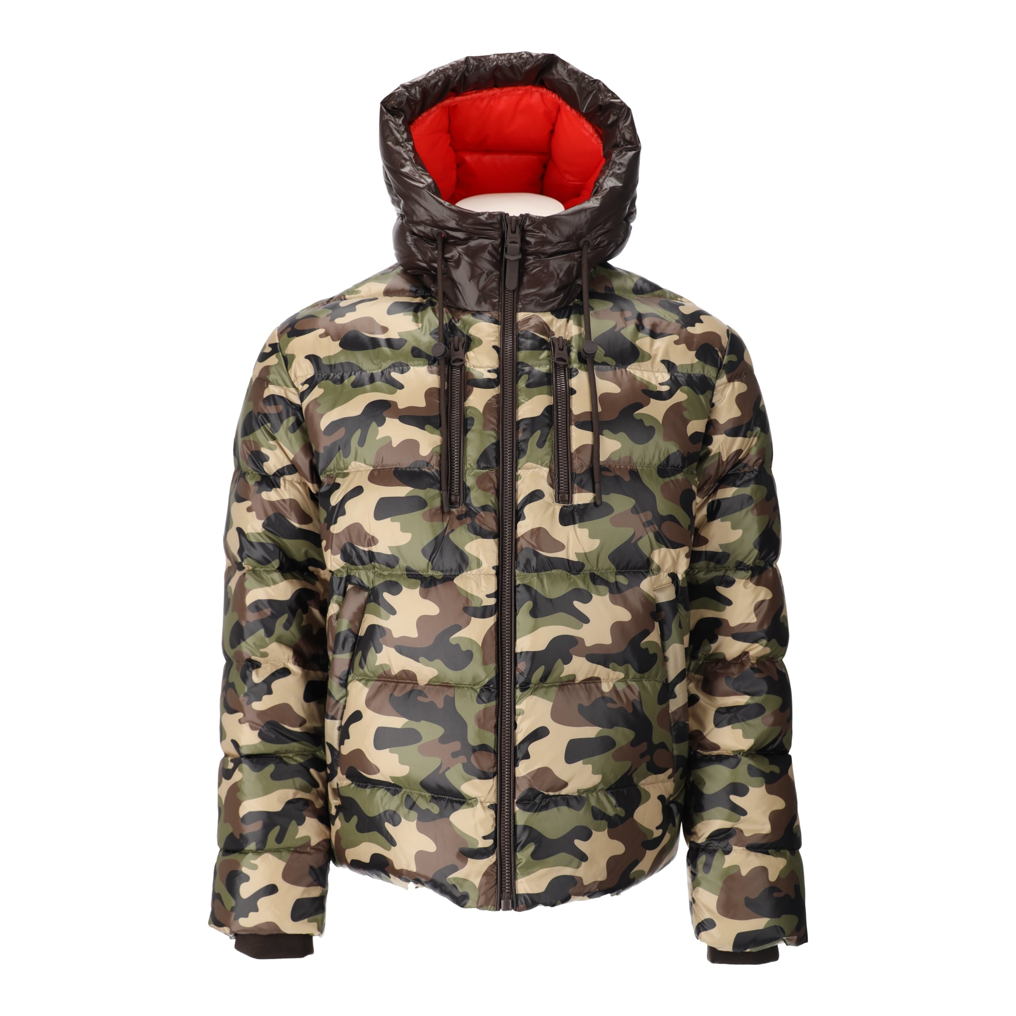 Hooded Light Down Green Jacket