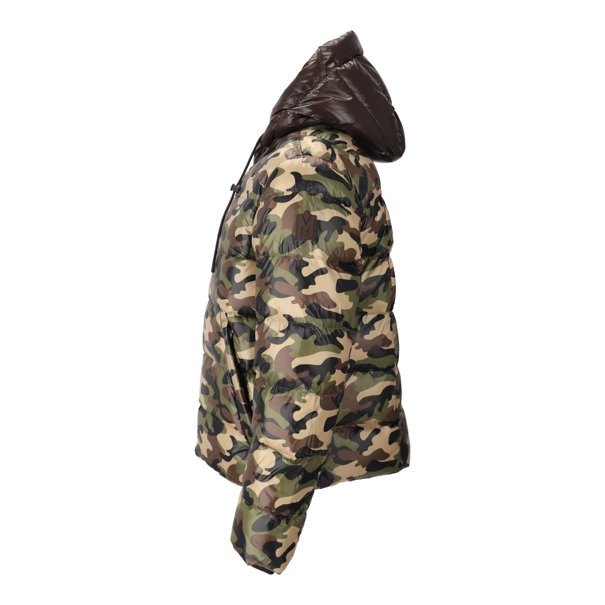 Hooded Light Down Green Jacket