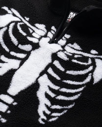 Market-SKELETAL QUARTER ZIP SHERPA PULLOVER