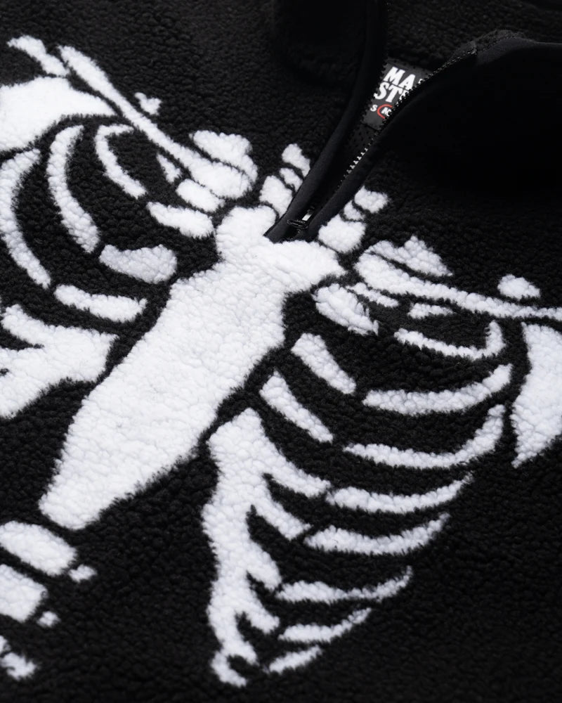 Market-SKELETAL QUARTER ZIP SHERPA PULLOVER