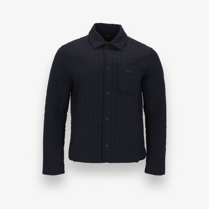 MATEO Vertical Quilted Jacket with Spread Collar
