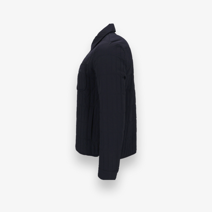 MATEO Vertical Quilted Jacket with Spread Collar