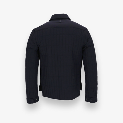 MATEO Vertical Quilted Jacket with Spread Collar