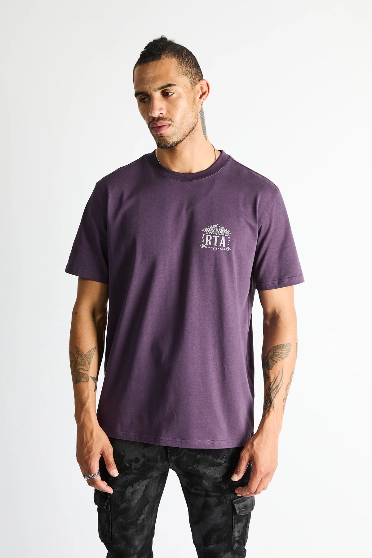 LIAM SHORT SLEEVE TEE | GRAPE ORNATE