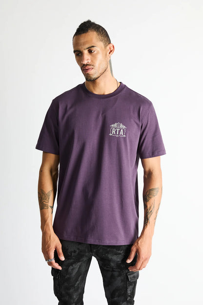 LIAM SHORT SLEEVE TEE | GRAPE ORNATE