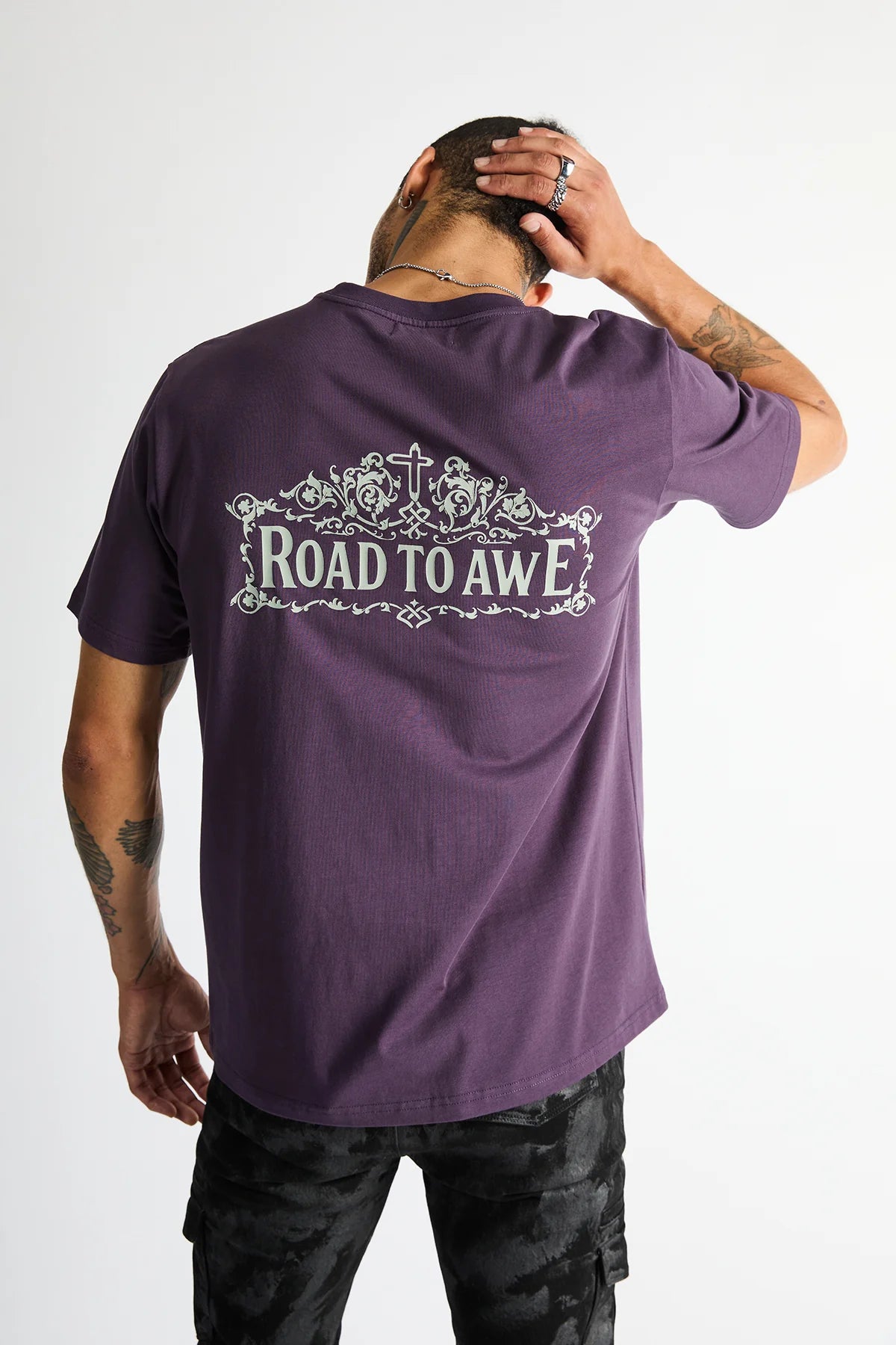LIAM SHORT SLEEVE TEE | GRAPE ORNATE