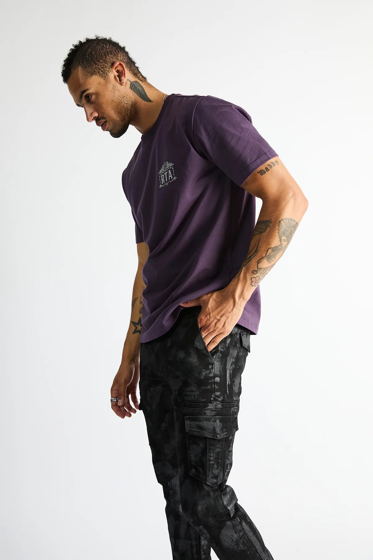 LIAM SHORT SLEEVE TEE | GRAPE ORNATE