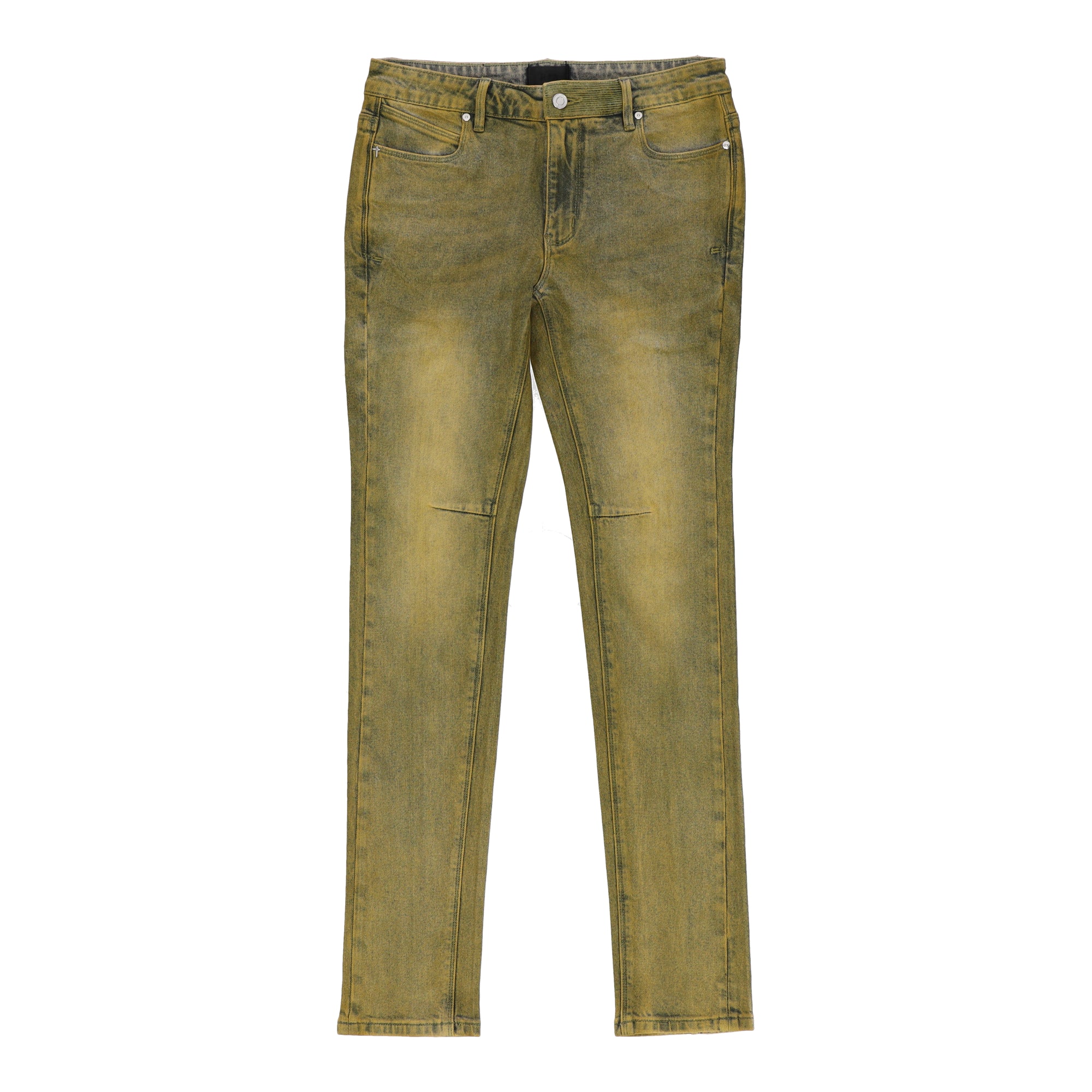Clayton Pintuck Skinny Yellow Jeans