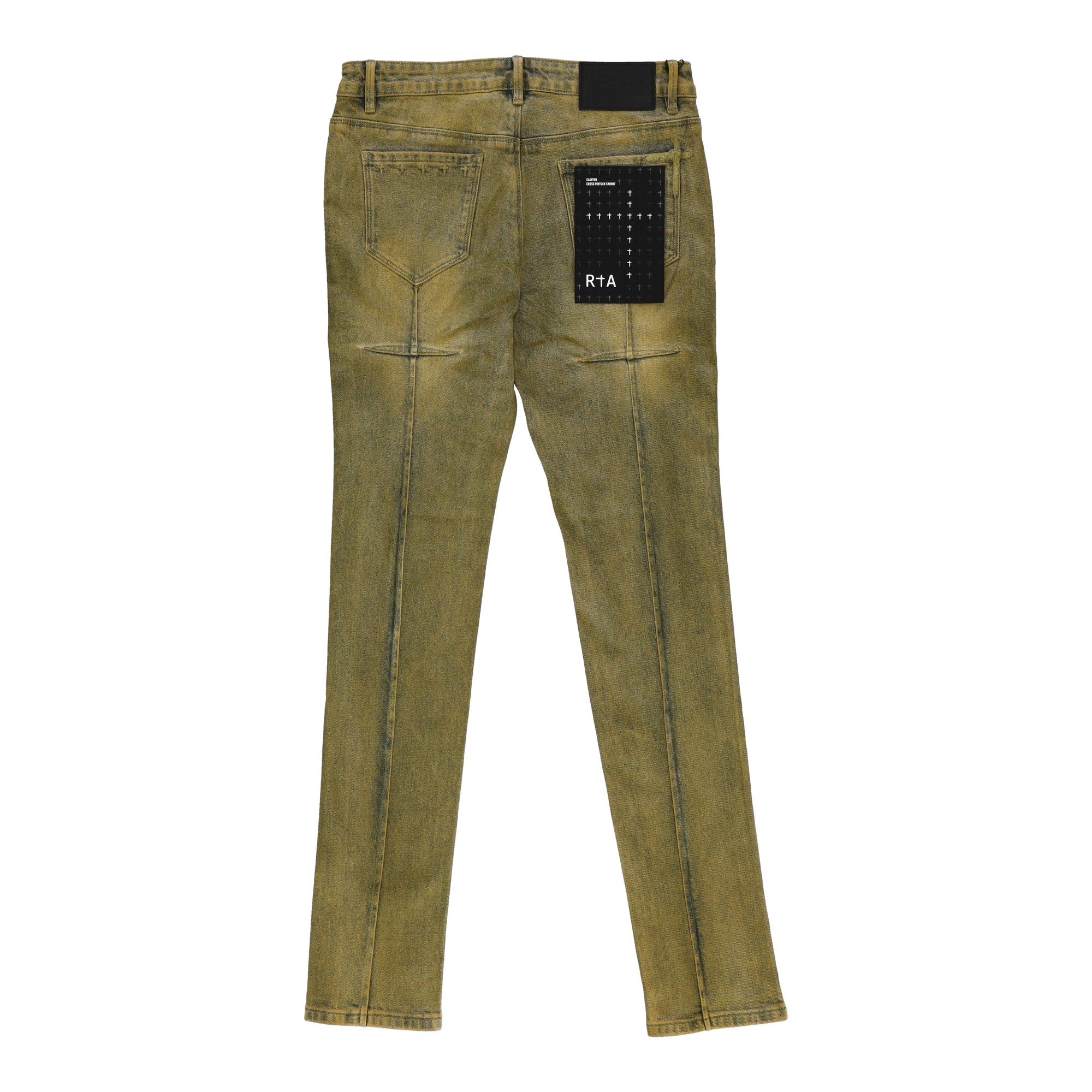 Clayton Pintuck Skinny Yellow Jeans