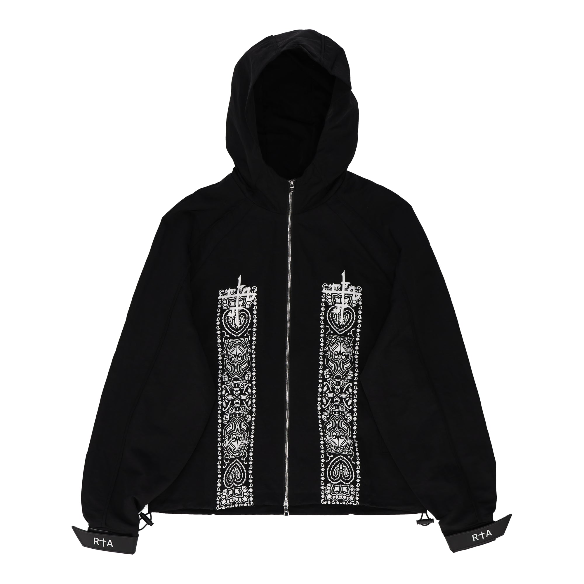 Zayden Windbreaker Full Zip Black Jacket