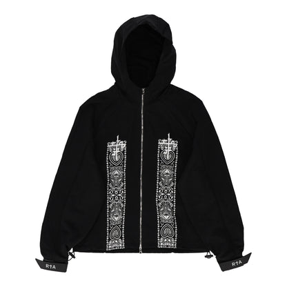 Zayden Windbreaker Full Zip Black Jacket