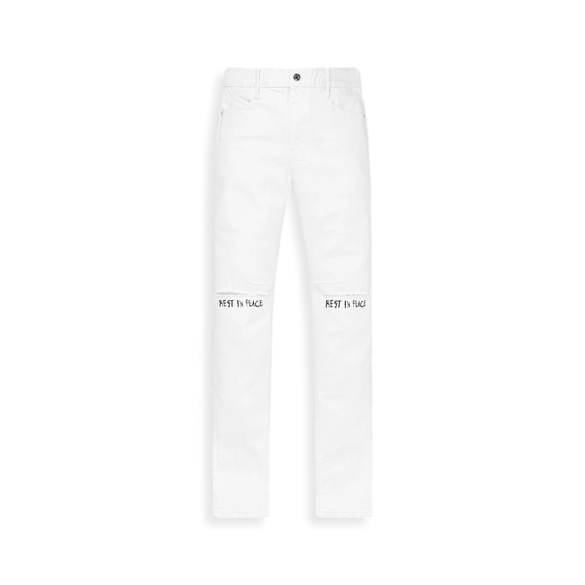 White Rest In peace Brynat skinny Jeans