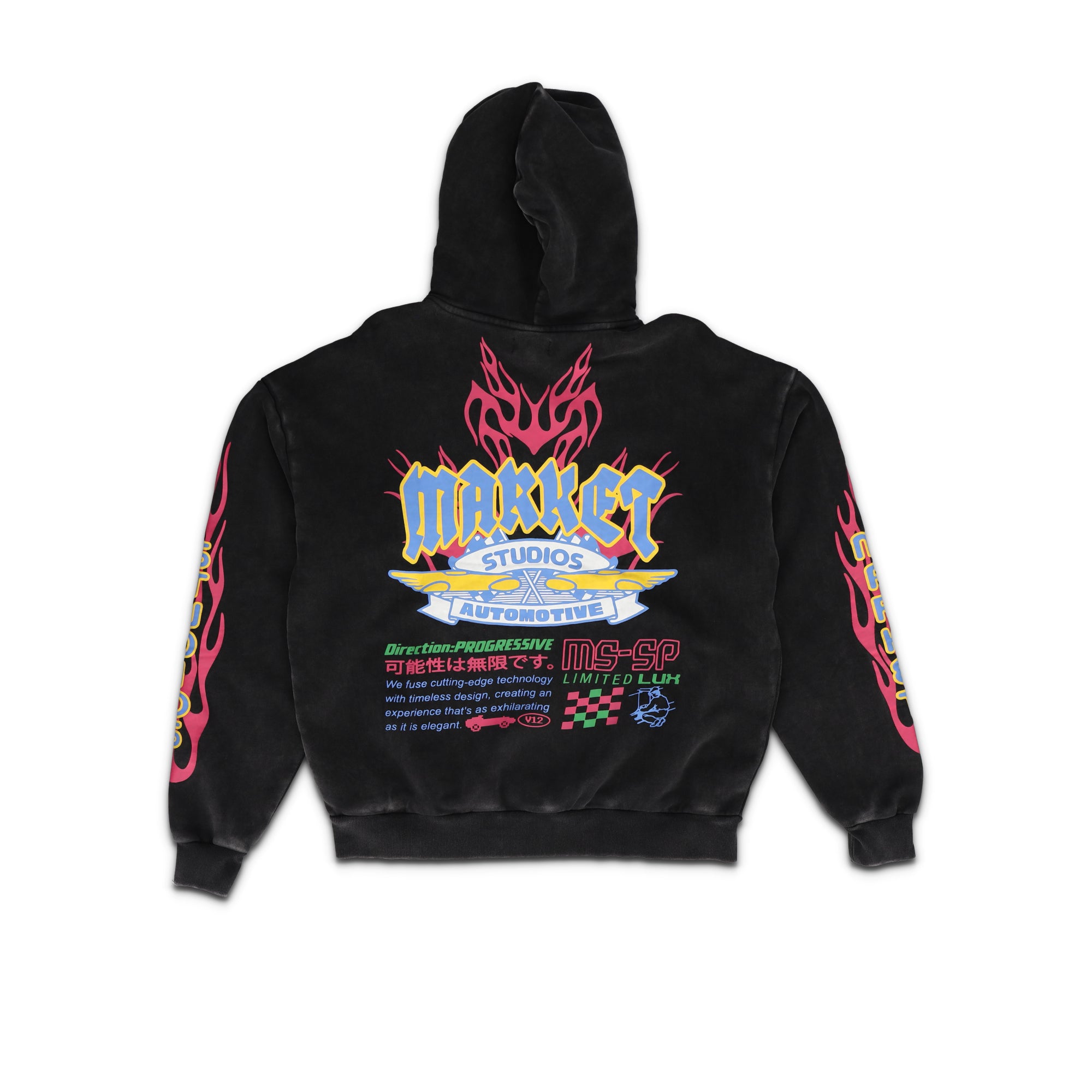 V12 Pirate Black Pullover Hoodie