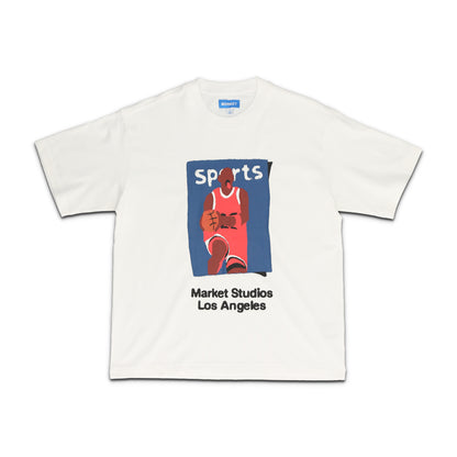 Illustrated Basket Ball T Shirt White