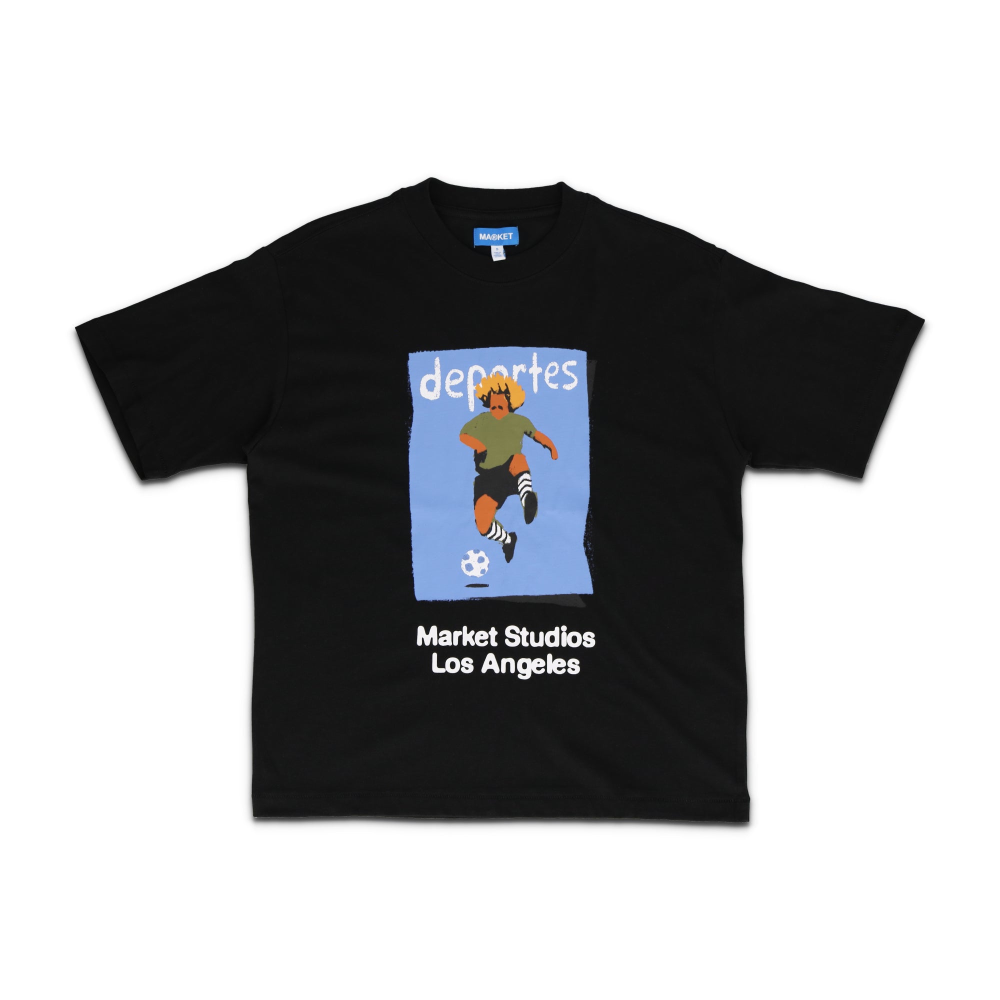 Illustrated Soccer T-shirt Black