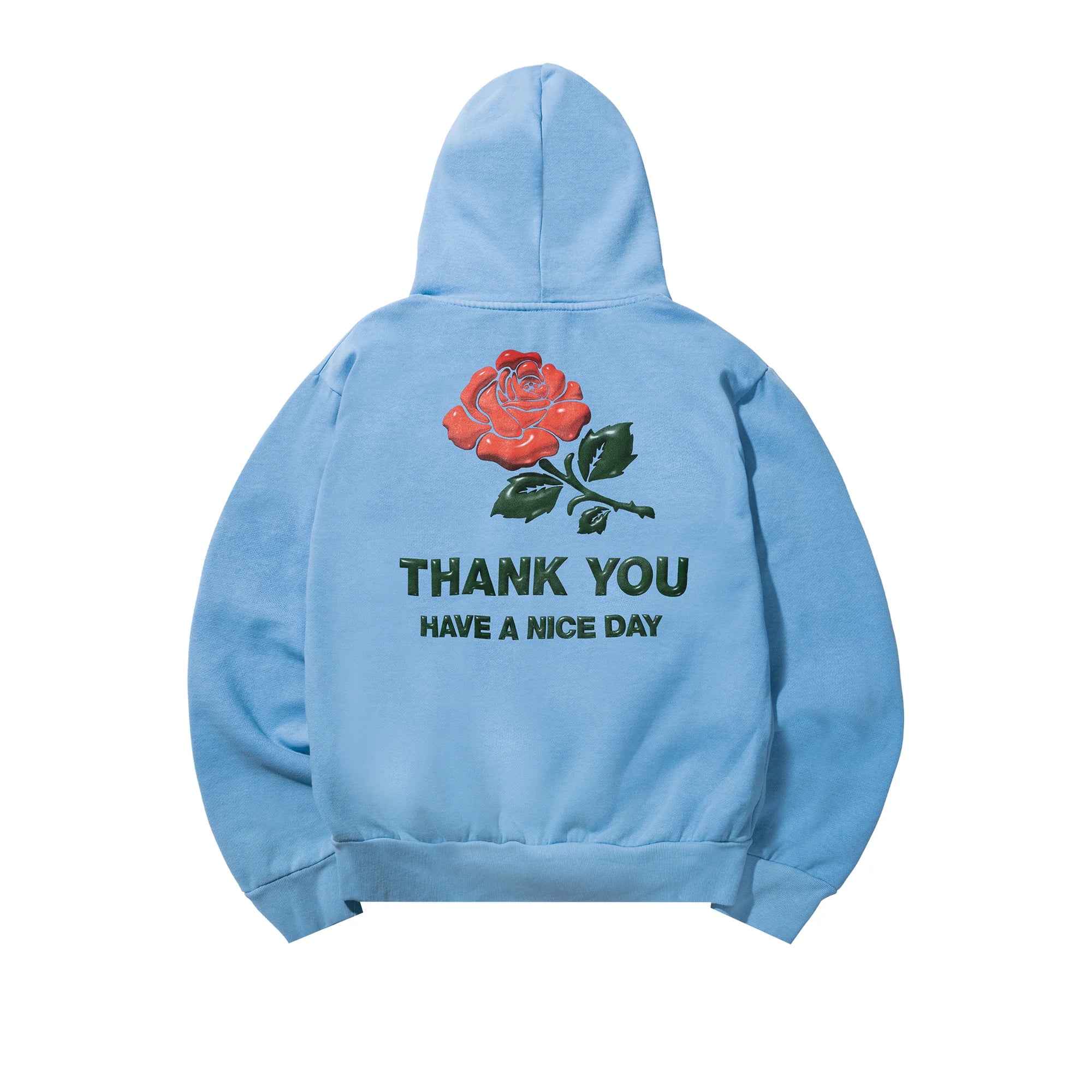 3D Have a Nice Day Blue Pullover Hoodie