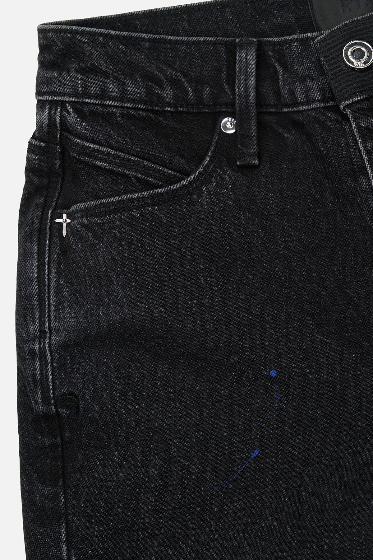 OLIVIER SKINNY JEAN | BLACK TRI PAINT