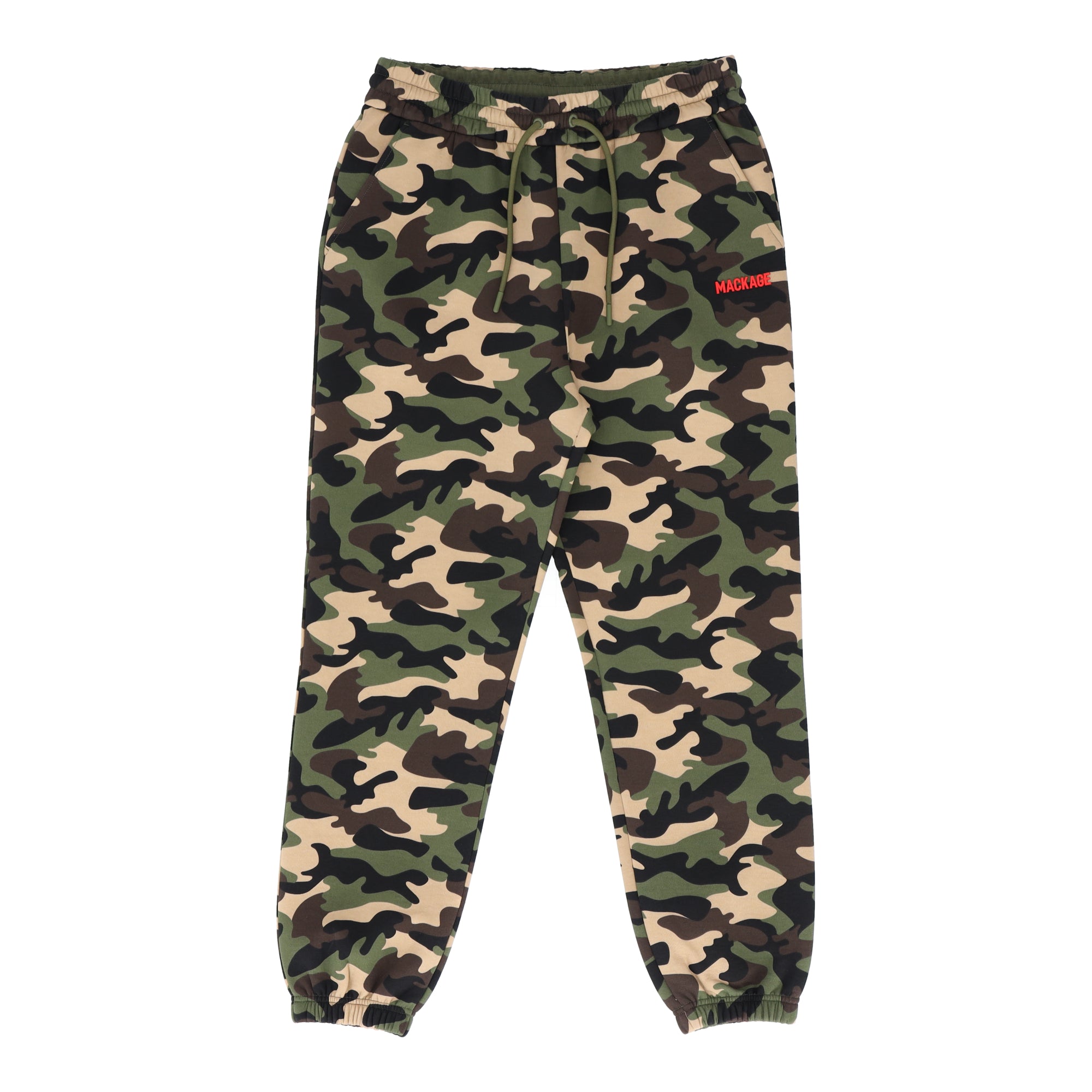 Knitted camouflage print Green Pants