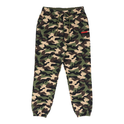 Knitted camouflage print Green Pants