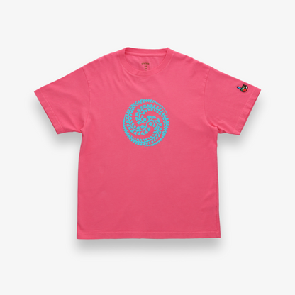 Ivy Yin Yang Swirl Logo Rosado T-Shirt U.S.A