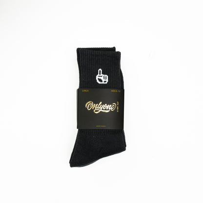Smaller Finger Logo Pack of 3 Crew Sock