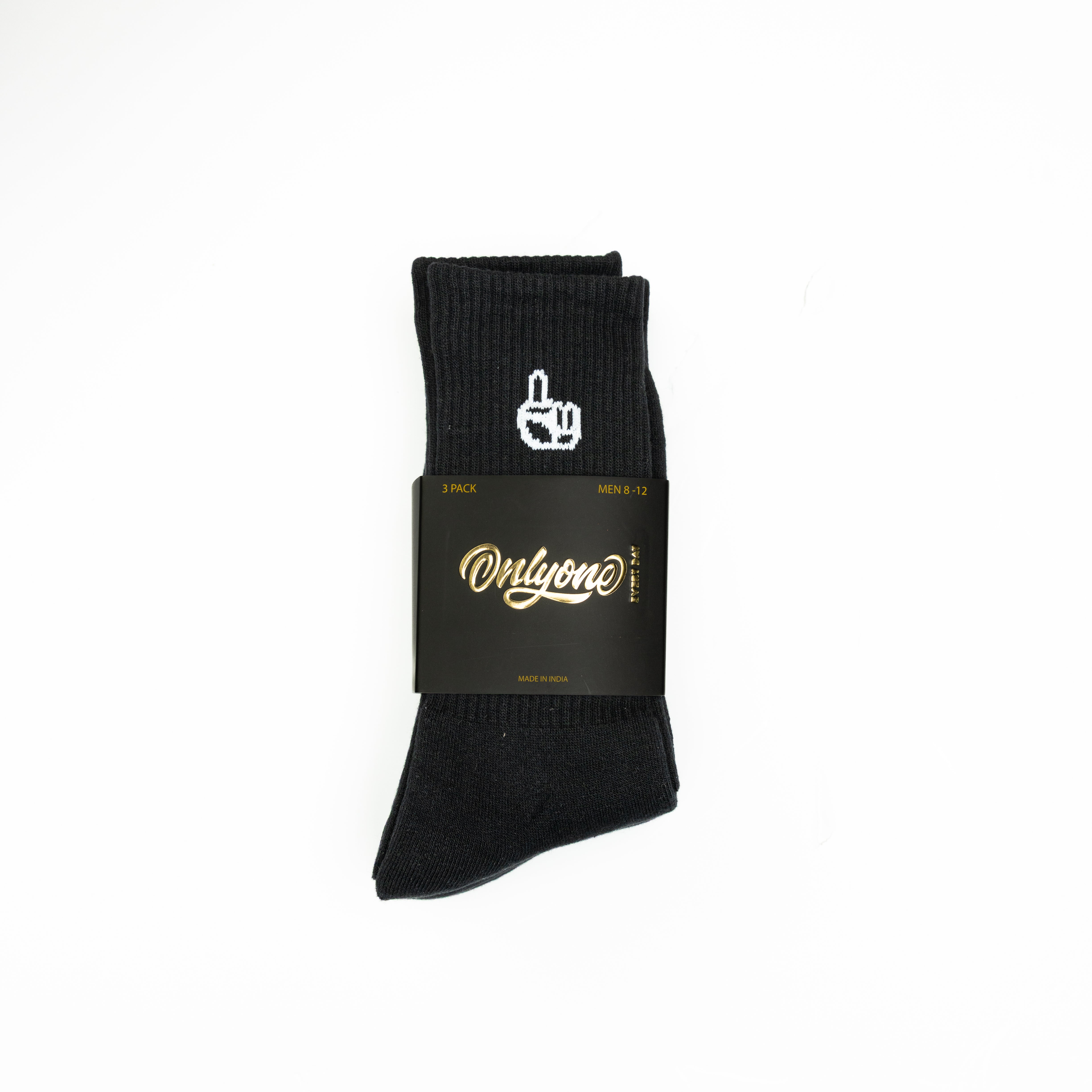 Smaller Finger Logo Pack of 3 Crew Sock