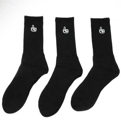 Smaller Finger Logo Pack of 3 Crew Sock