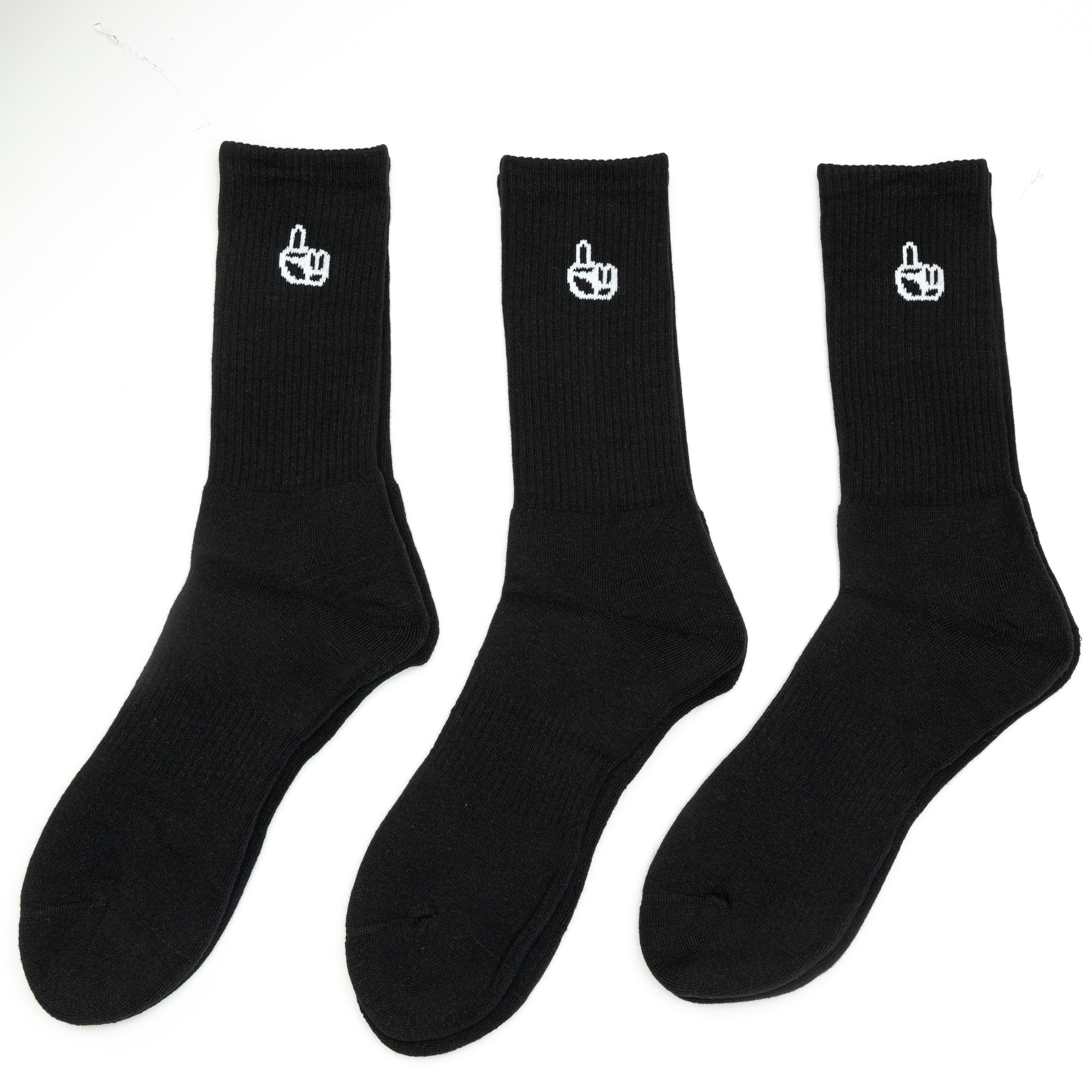 Smaller Finger Logo Pack of 3 Crew Sock