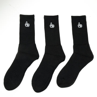 Smaller Finger Logo Pack of 3 Crew Sock