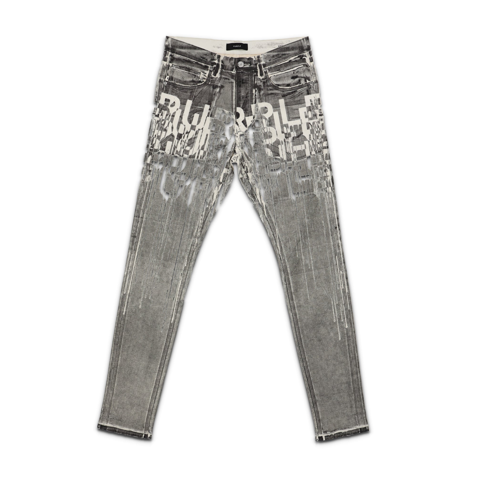 Skinny Reverse Black Foil Jeans White