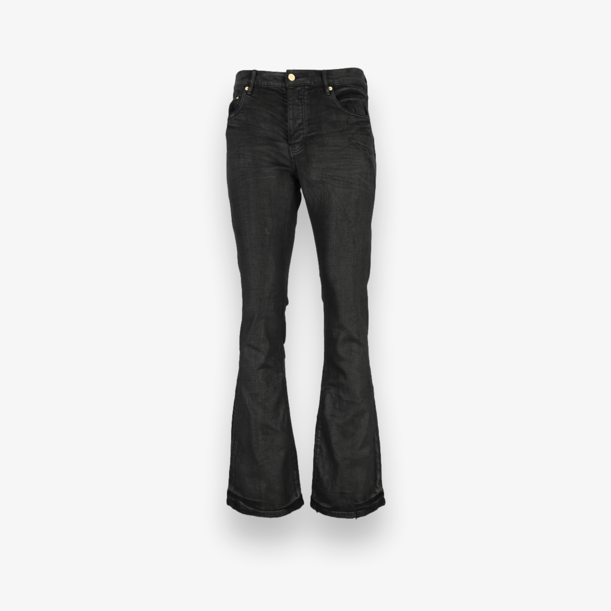 P004 Flare Pressed Coated Denim Jeans