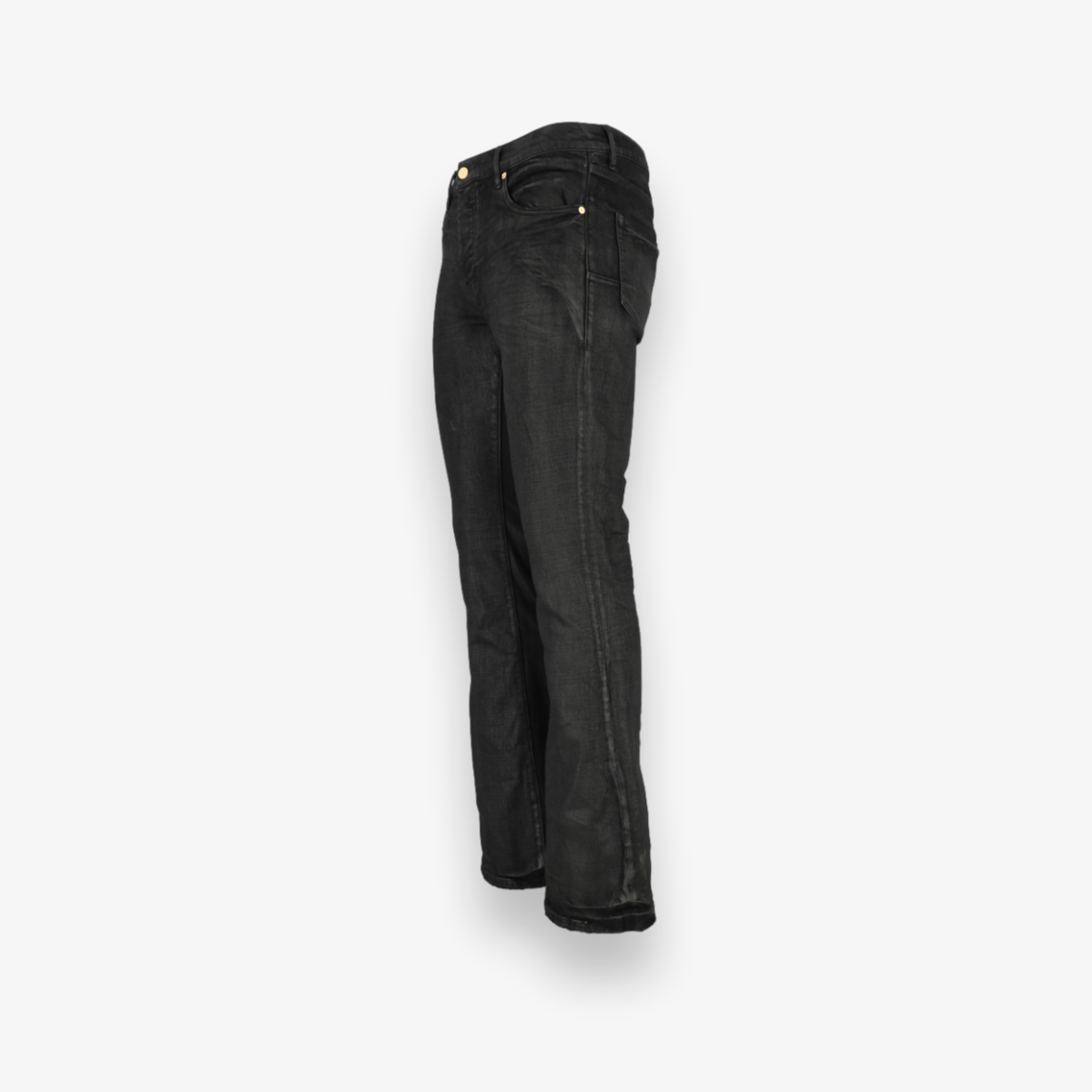 P004 Flare Pressed Coated Denim Jeans