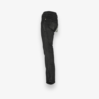 P004 Flare Pressed Coated Denim Jeans