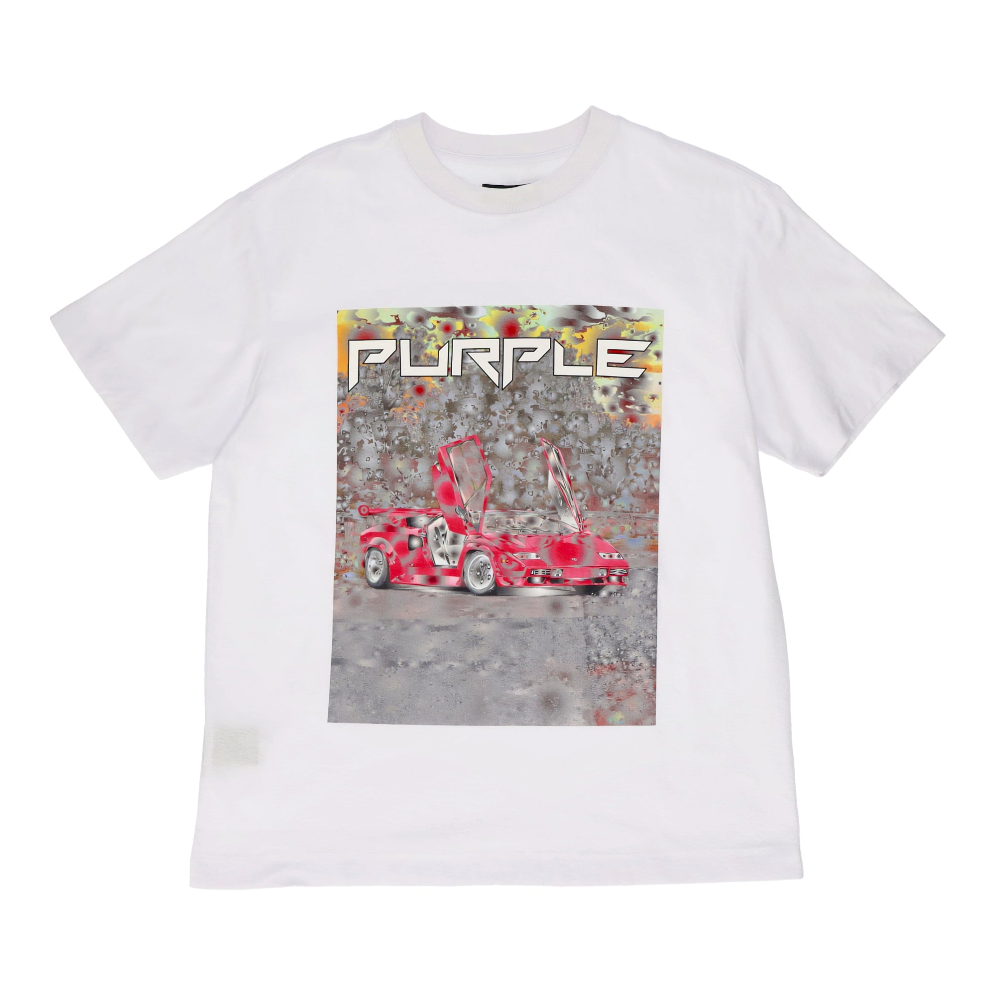 Textured Jersey Short Sleeve White T-Shirt