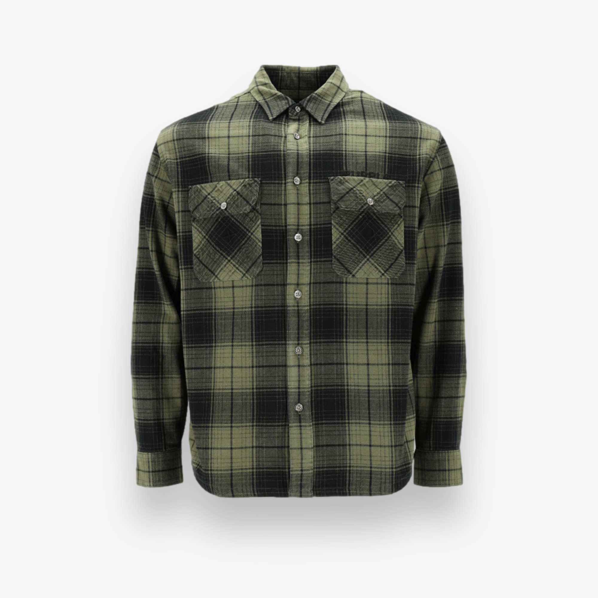 Overdyed Flannel Long Sleeve T-Shirt