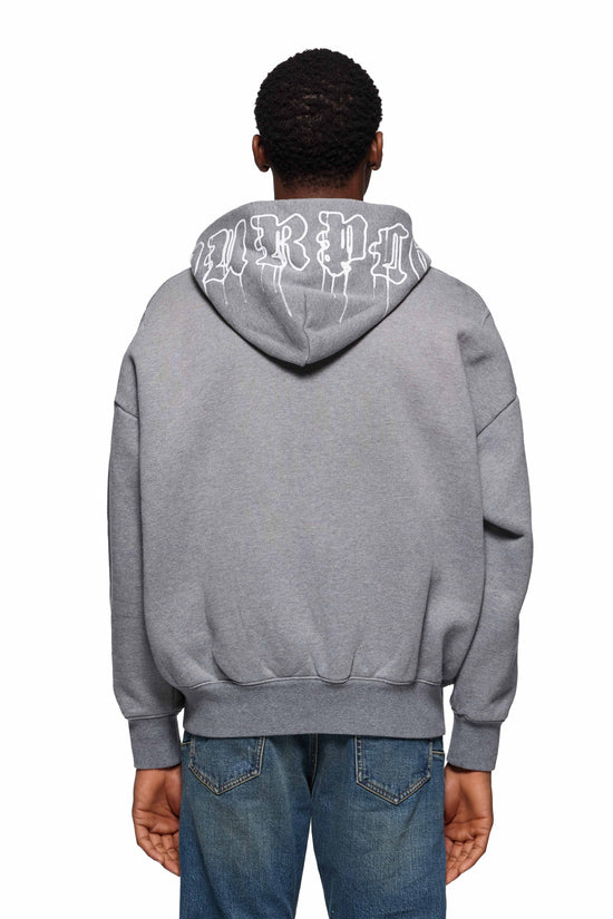 Gothic Wordmark Drip Full-Zip Hoodie