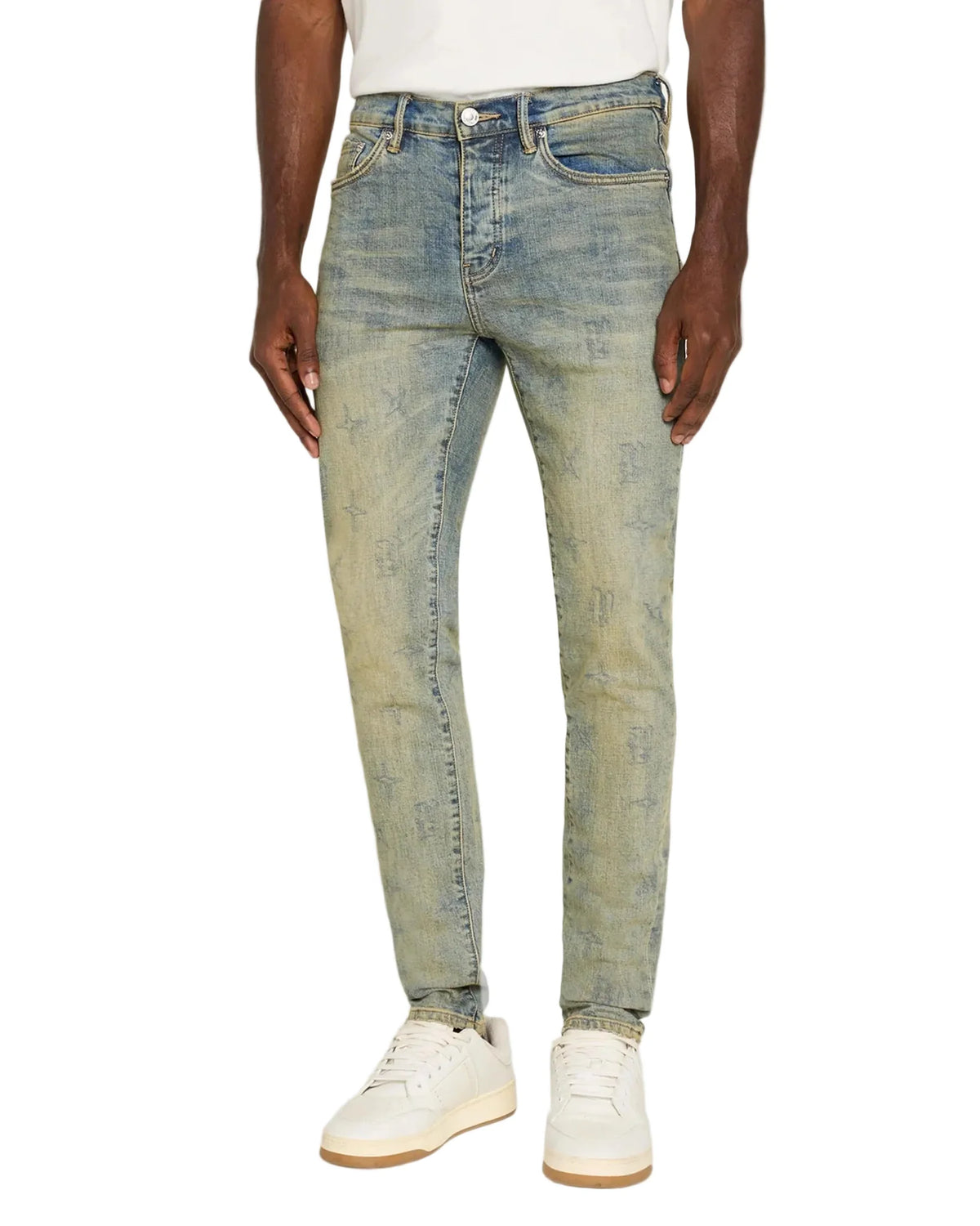 Purple-SKINNY GOTHIC WIRE MONO JEANS