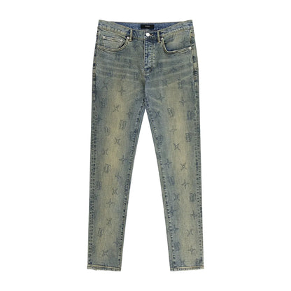 Purple-SKINNY GOTHIC WIRE MONO JEANS