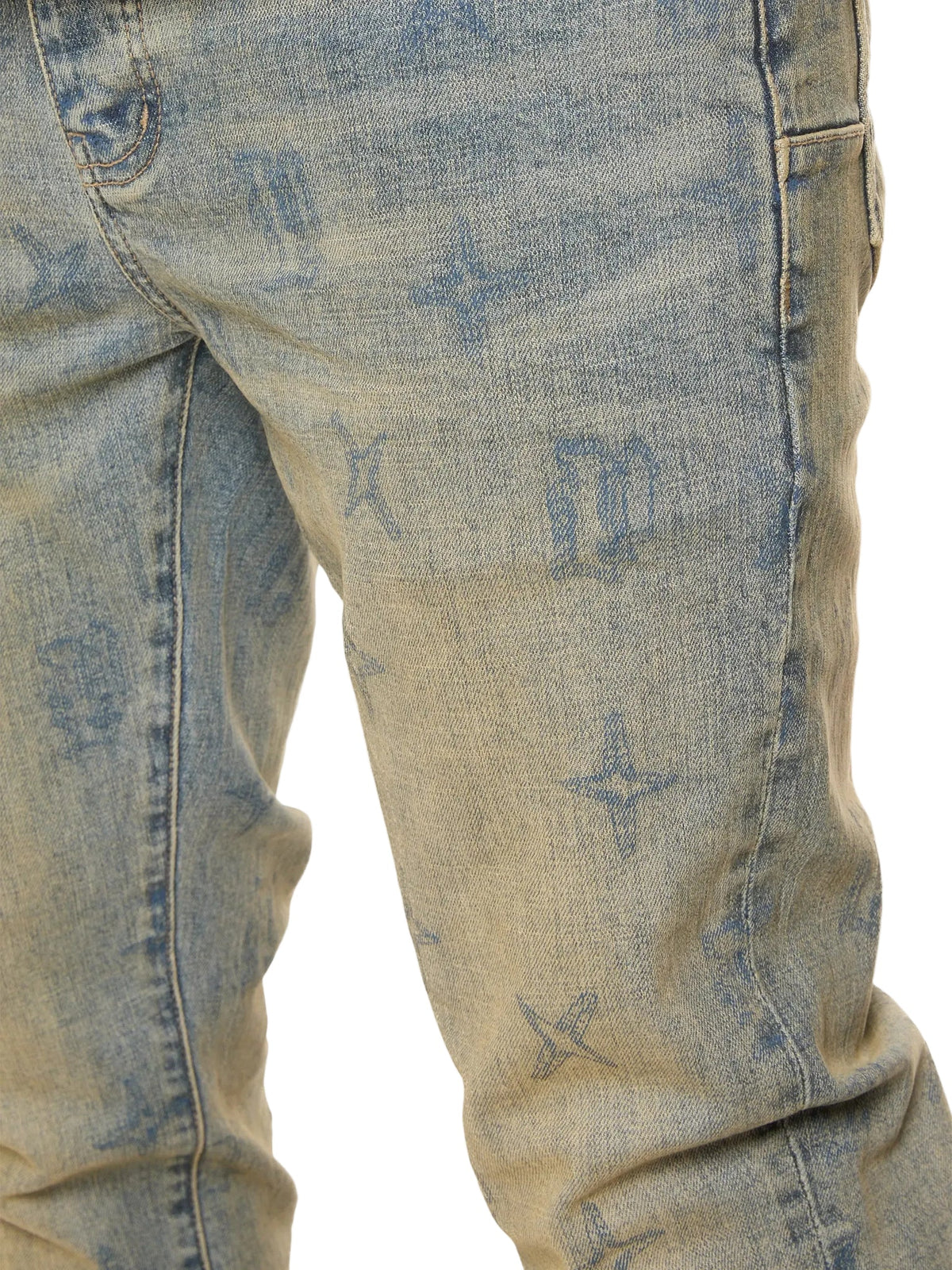 Purple-SKINNY GOTHIC WIRE MONO JEANS