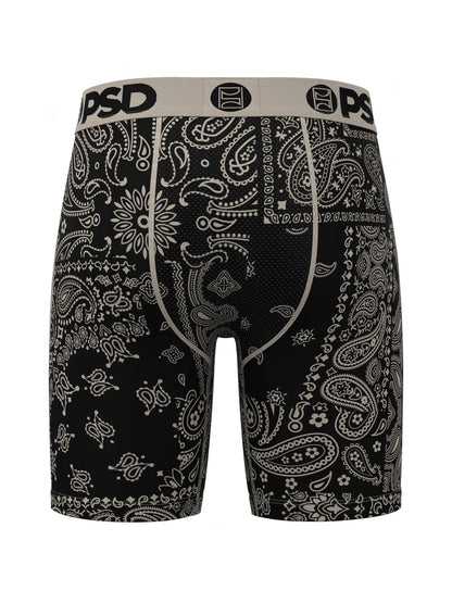 PSD-KHAKI PAISLEY BOXER BRIEF